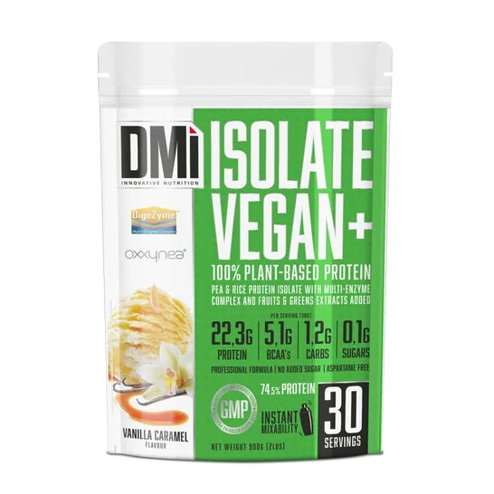 DMI Nutrition Isolate Vegan+ Oxxynea + DigeZyme Vanilla Caramel 900g