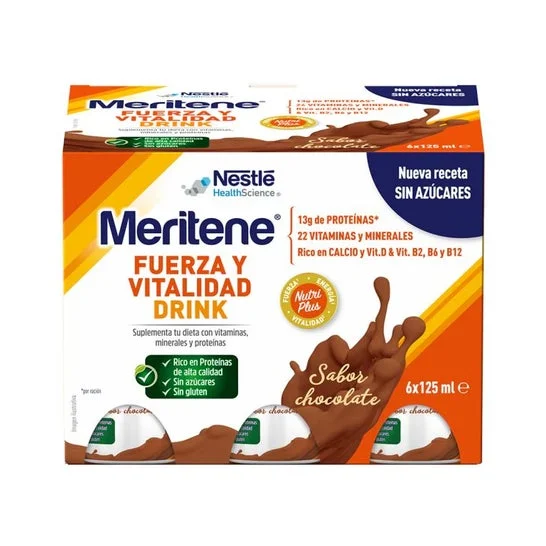 Meritene Fuerza Y Vitalidad Drink Pack Cioccolato 6 U X 125 Ml