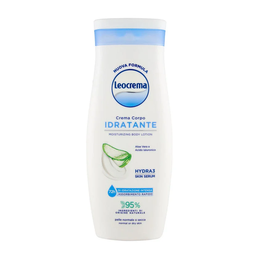 Leocrema Crema Corpo Idratante Aloe Vera E Acido Ialuronico Hydra 3 Skin siero 250 ml