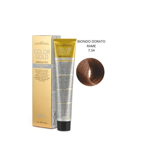 Design Look Color Gold Keratin 7.34 Free Ammoniaca 100ml - Biondo Dorato
