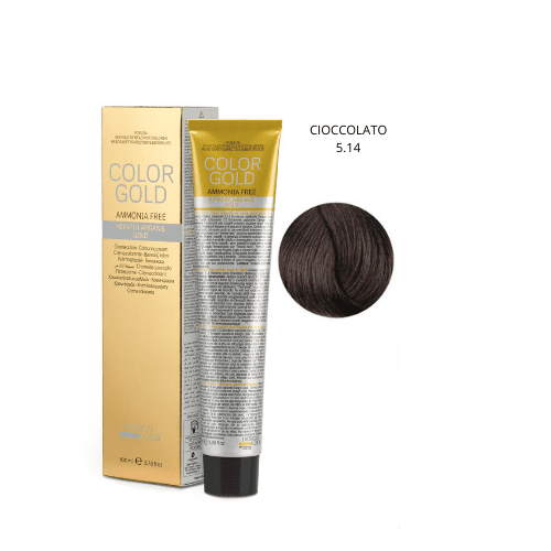Design Look Color Gold Keratin 5.14 Free Ammoniaca 100ml - Cioccolato