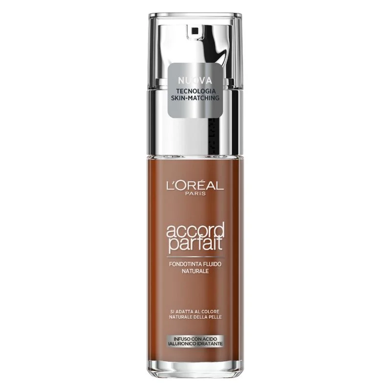 L'Oréal Accord Parfait Fondotinta Fluido Effetto Naturale 7C - Ambra Rosé (30 Ml)