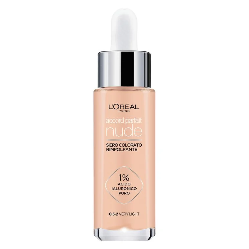 L'Oréal Accord Parfait Nude - Siero Colorato Rimpolpante 5-6 - Medium Tan