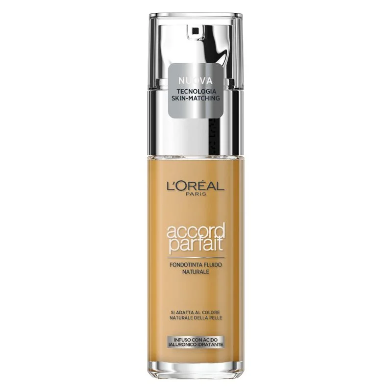 L'Oréal Accord Parfait Fondotinta Fluido Effetto Naturale 4.D/4.W - Natural Doré (30 Ml)
