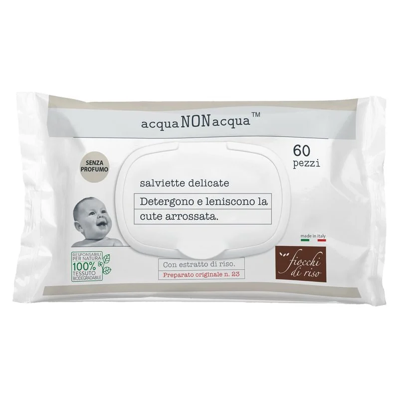 Fiocchi Di Riso Salviette Acqua Delicata Non Acqua 60 Pezzi