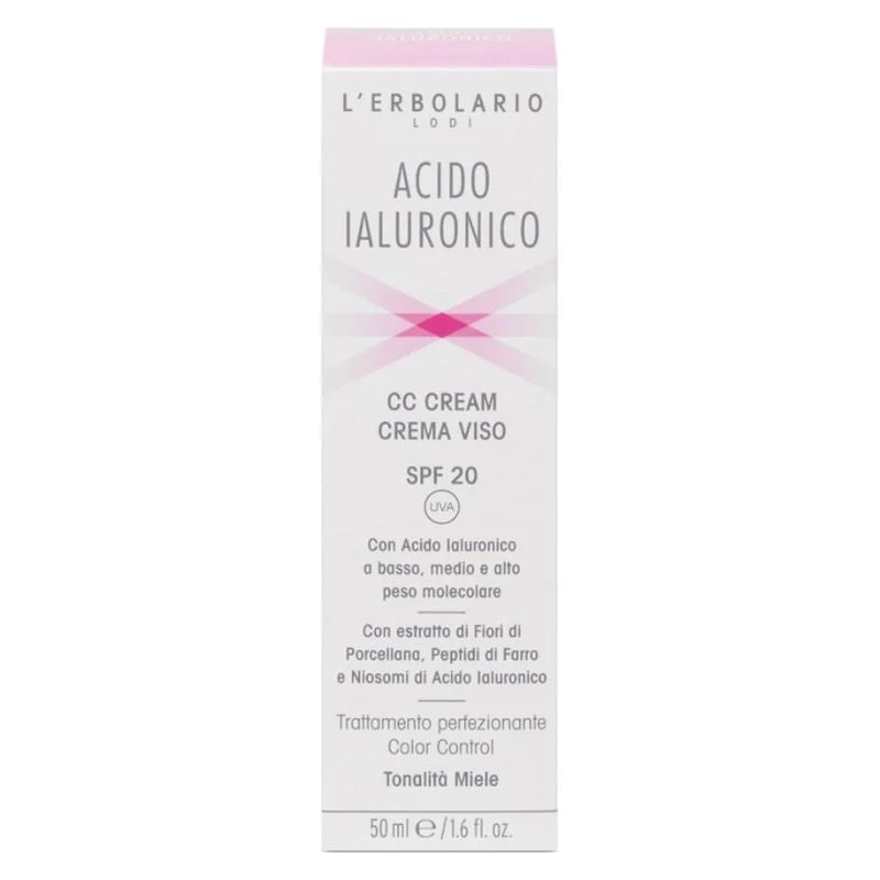 L'Erbolario Acido Ialuronico Cc Cream Crema Viso Spf 20 50 Ml