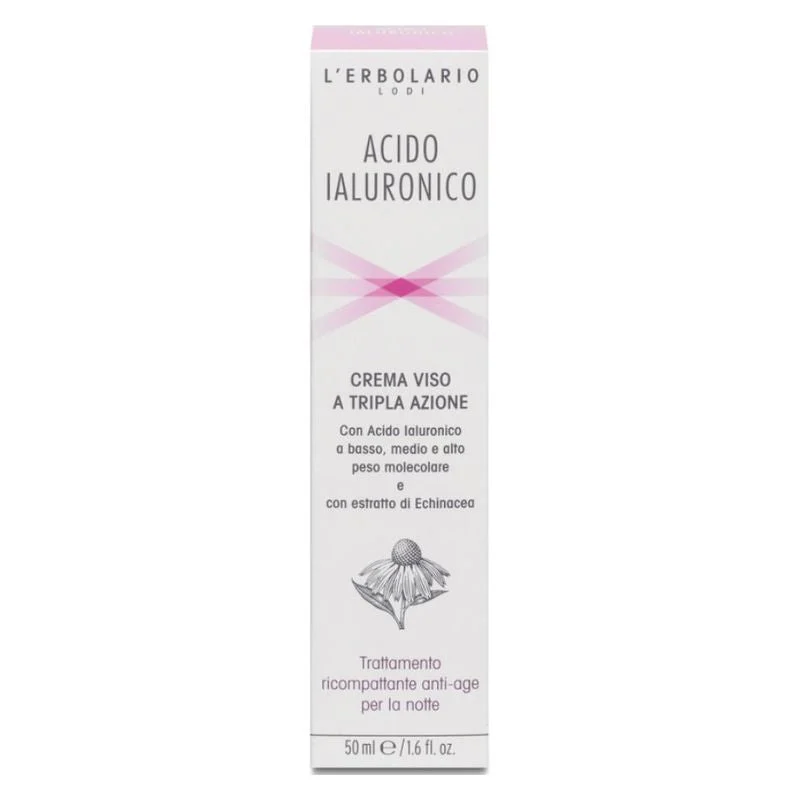 L'Erbolario Acido Ialuronico Crema Viso A Tripla Azione Anti-Age Notte 50 Ml