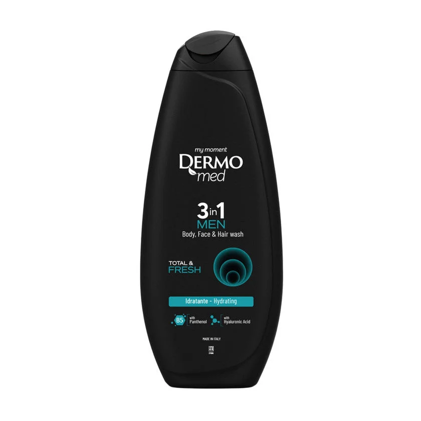 Dermomed Bagnodoccia Men 3in1 Body, Face, Hair Total & Fresh 250 ml