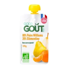 Good Gout Postre Baby Pera Clementina 4 Meses Bio 120g