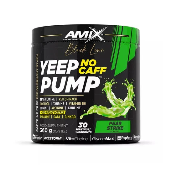 Amix Black Line Yeep Pump Sin Cafeína Pear Strike 360g