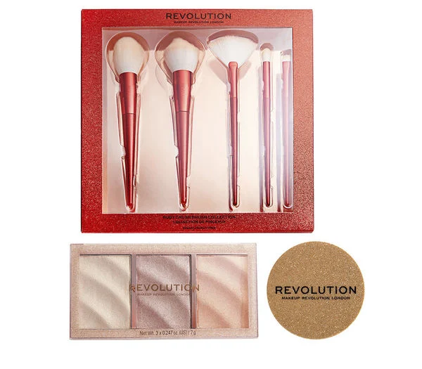 Revolution Make Up Illuminanti e Pennelli Set 3 Pezzi