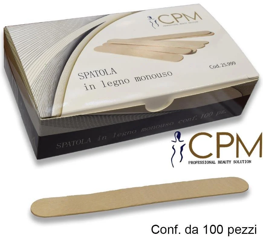 Spatola in legno confezione da 100 pezzi