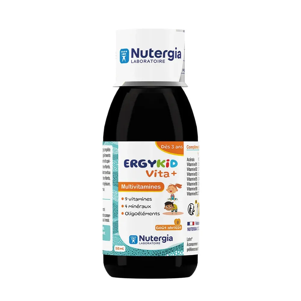 Nutergia Ergykid Vita + Multivitaminico Gusto Albicocca Da 3 Anni 150ml