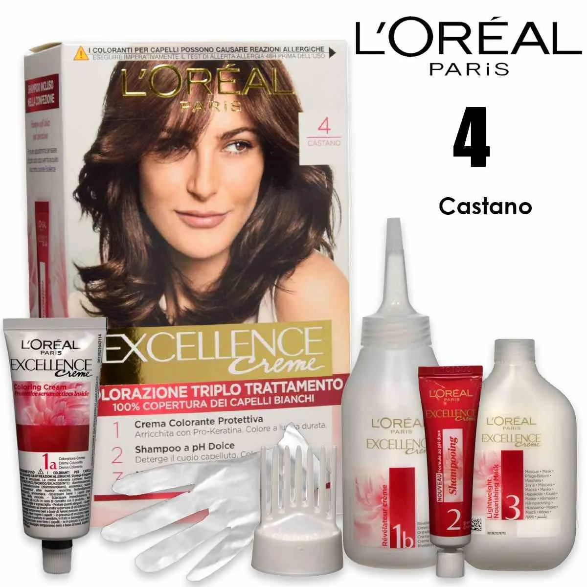 L'oreal colorazione triplo trattamento excellence n 4