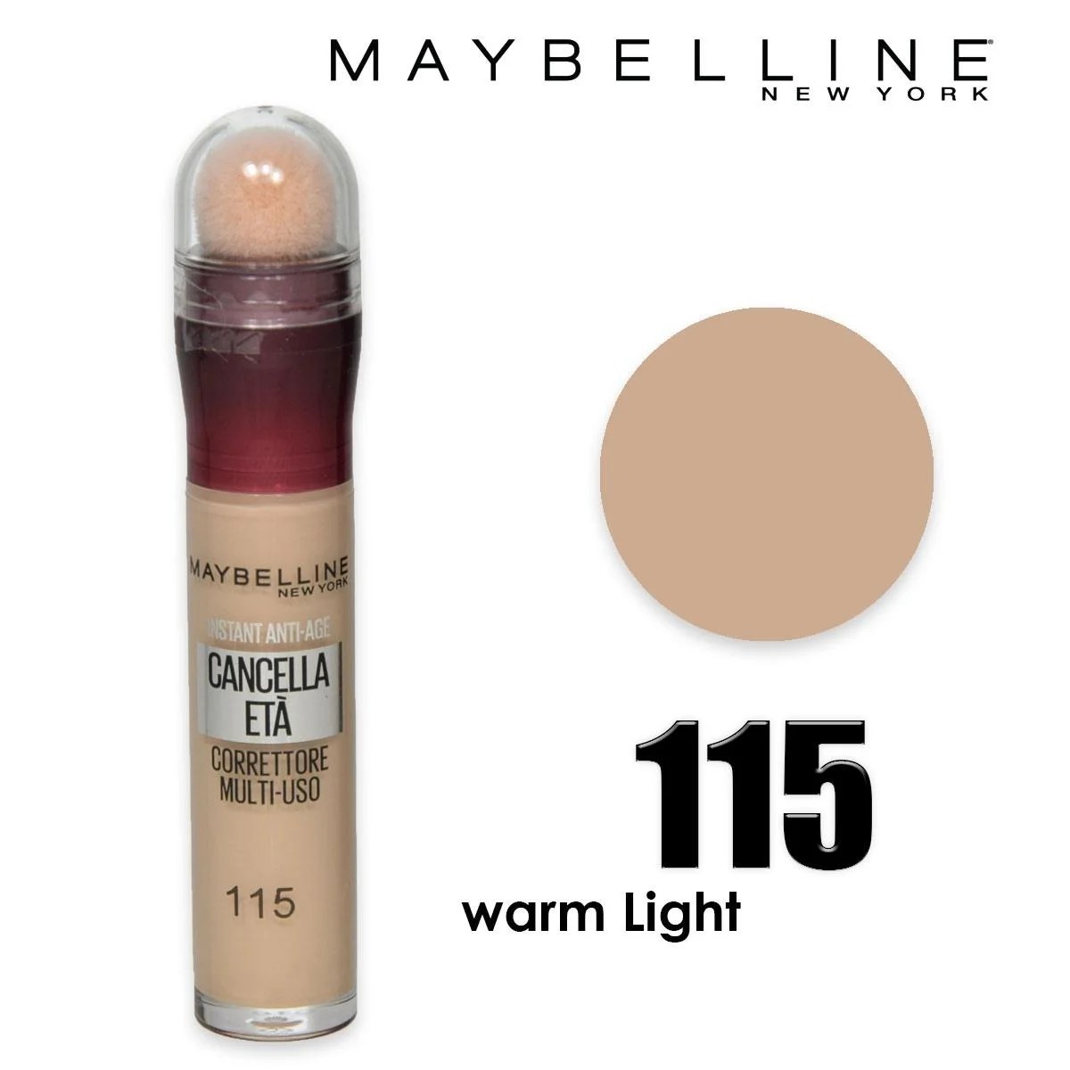 Maybelline correttore instantaneo antiage 115 warm light