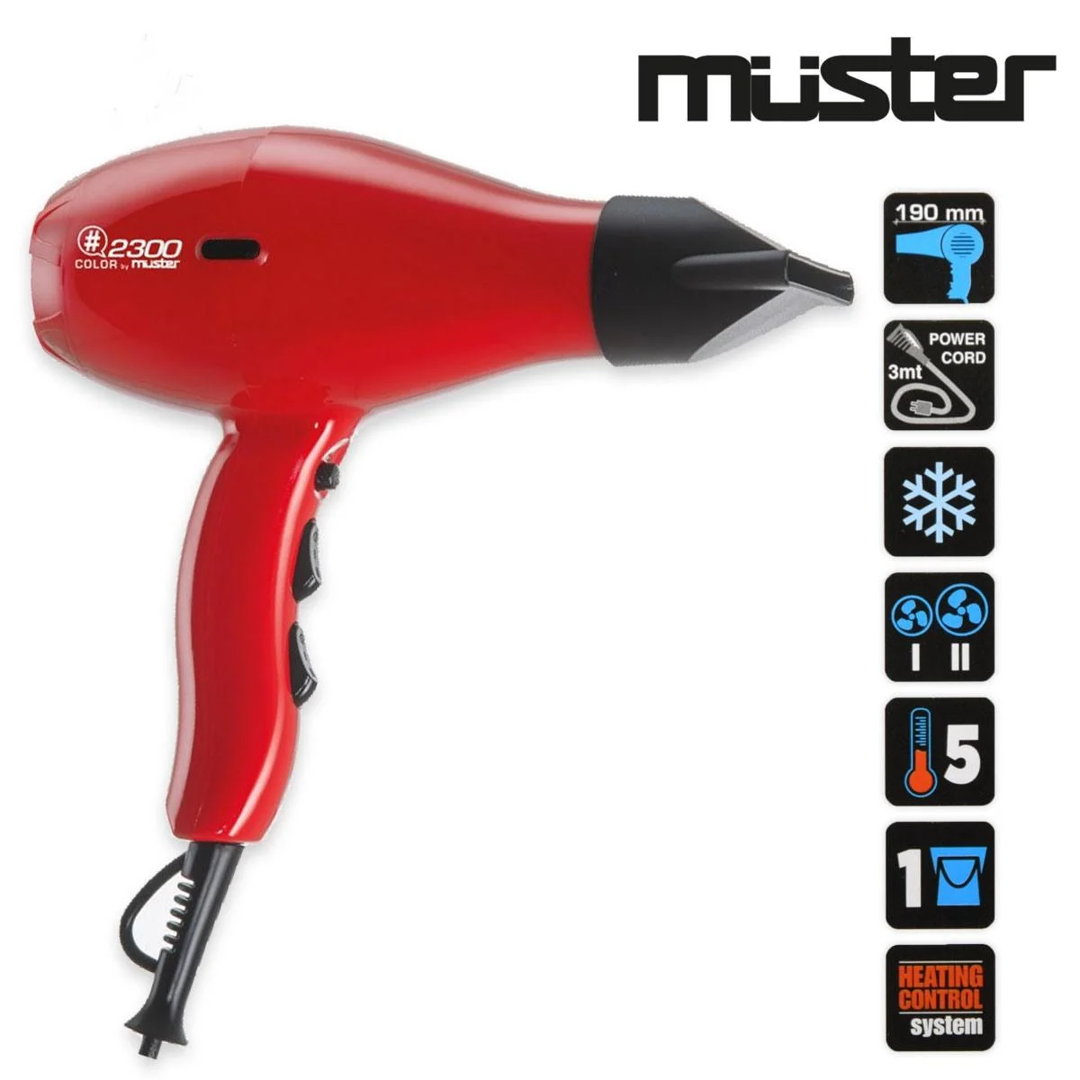 Muster phon compatto "#2300 color" rosso