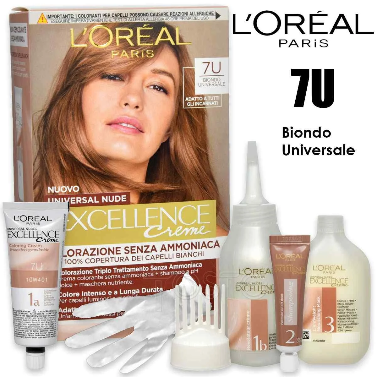 L'oreal colorazione triplo trattamento excellence nude biondo