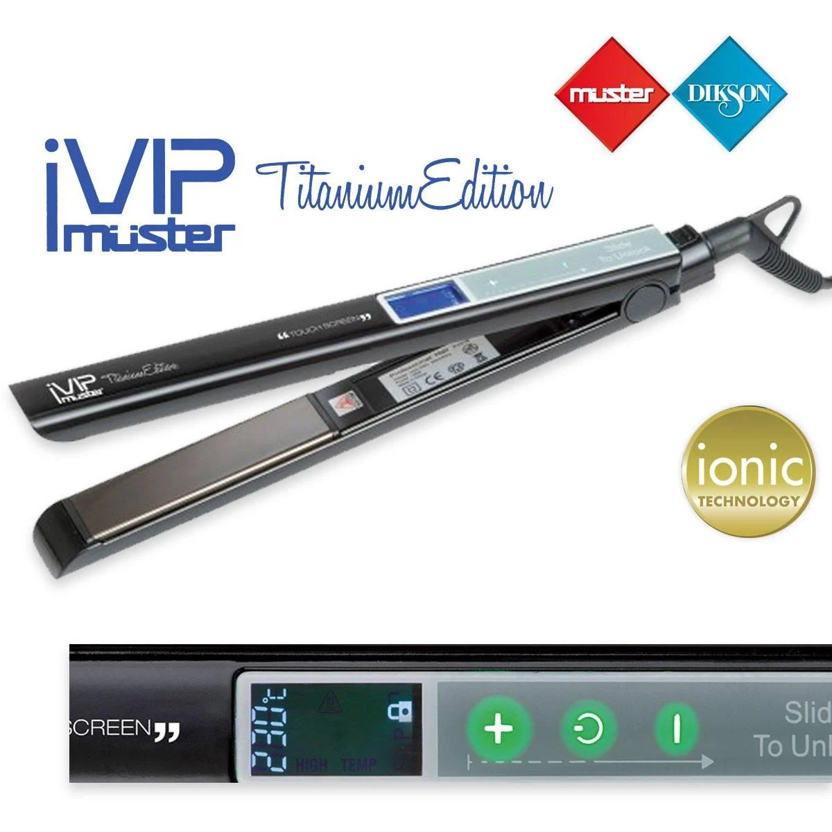 Muster piastra stirante professionale "Ivip"