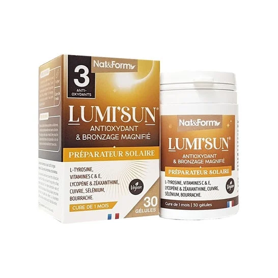 Nat & Form Lumi'Sun Preparador Solar Vegan 30 Perlas