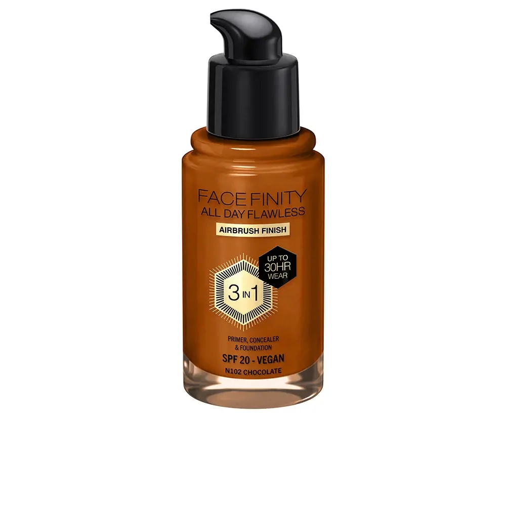 Max Factor Facefinity All Day Flawless 3 In 1 Fondotinta N102-Cioccolato 30ml