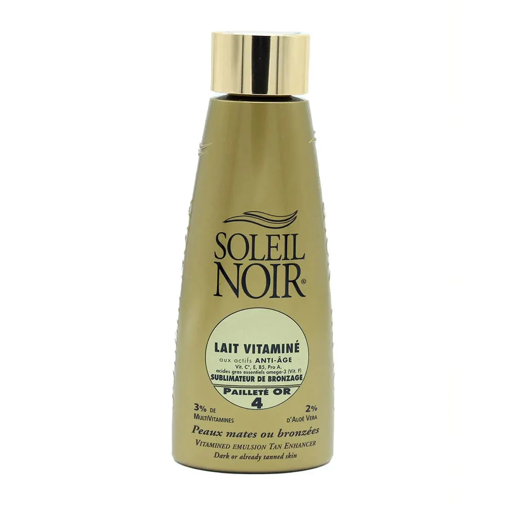 Soleil Noir N°36 Latte Vitamina Sublimatore abbronzatura spf4 oro Glitterato 150ml