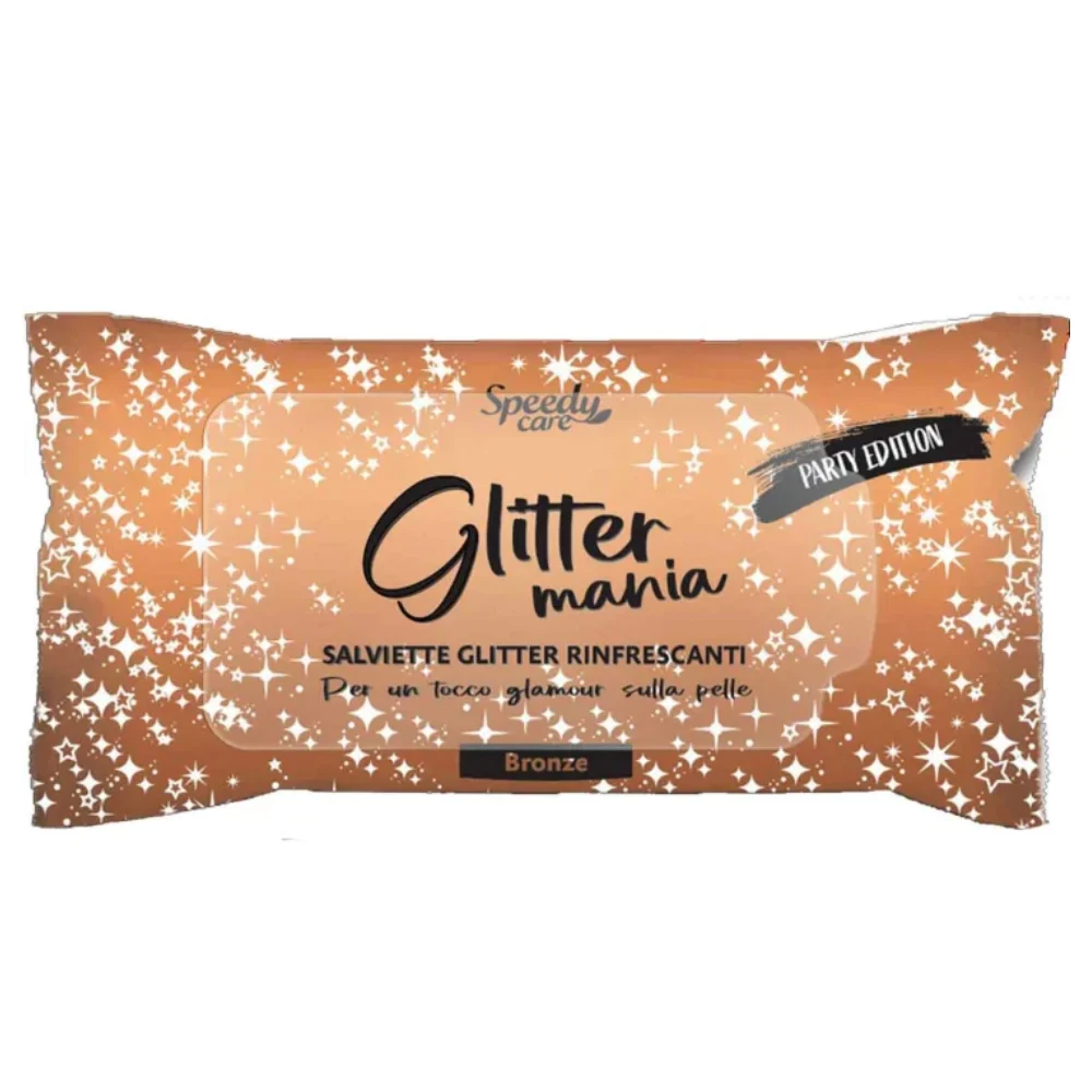 Speedy Care 10 Salviette Glitter Mania Bronze Rinfrescanti Promozione