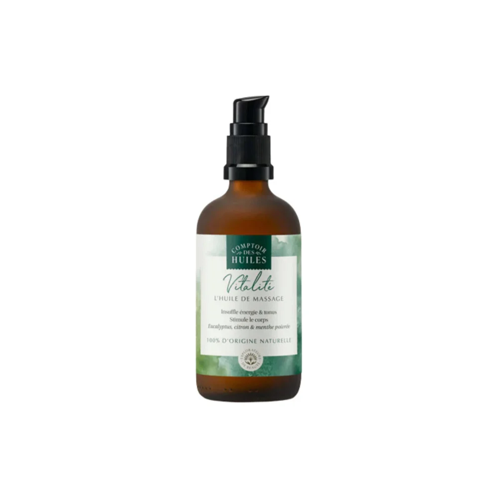Comptoir des huiles Olio Vitalizzante per Massaggi 100 ml con pepe verde, zenzero e vaniglia