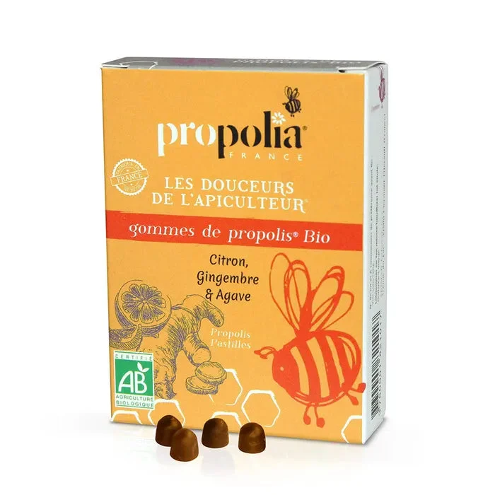 Propolia caramelle Di Propoli Sciroppo D'agave Zenzero E Limone Bio 45g