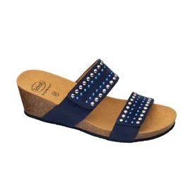 Scholl Michelle 2 Tiras Sandalia Mula Bleu Talla 36 1 Par