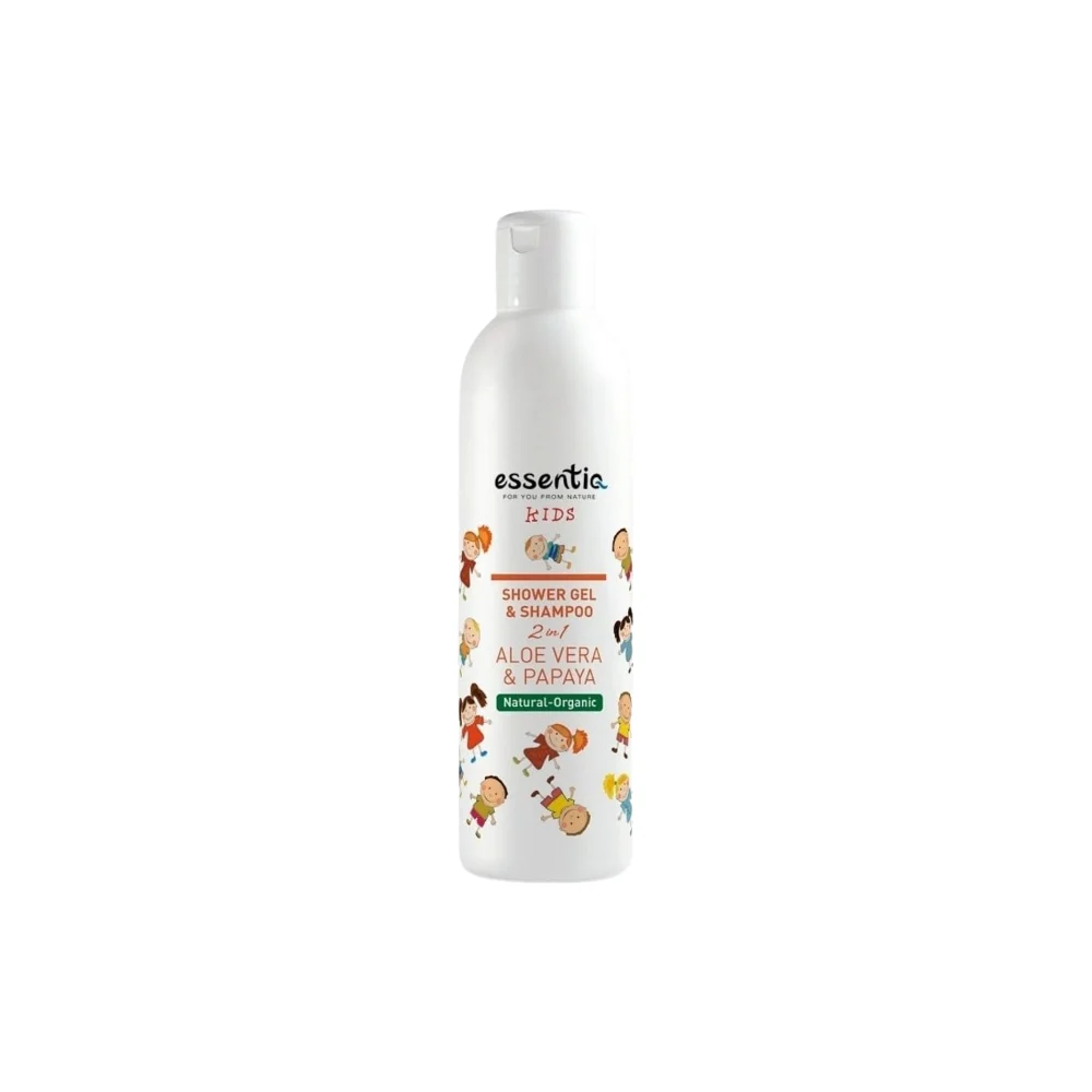 Essentiq 2 in 1 Gel Doccia & Shampoo Bambini Aloe Vera & Papaya 250 ml