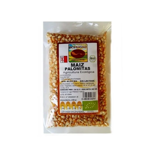 Bioprasad Maíz Palomitas Bio Sin Gluten Sin Lactosa 500g