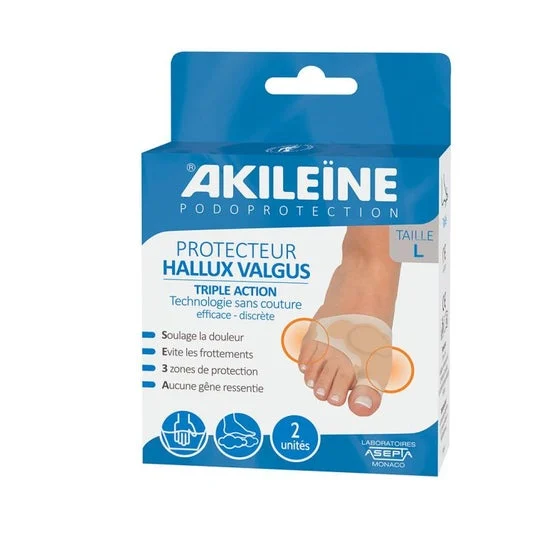 Akileïne Hallux Valgus Protector Triple Action TL 2uts