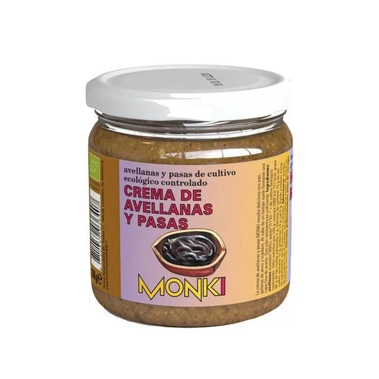 Monki Crema di nocciole e uvetta biologica 330g