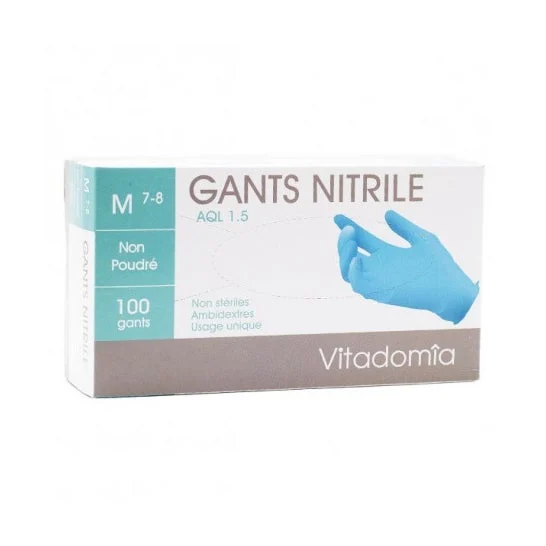 Vitadomia Gant Nitrile N/Pdr M 100uts