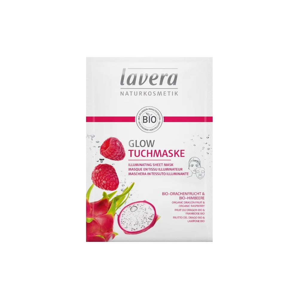 Lavera Maschera Illuminante a Tessuto con Dragoncello Bio e Lampone Bio