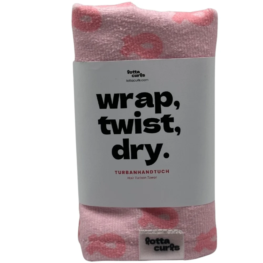 Lotta curls Turbante per Capelli, Rosa