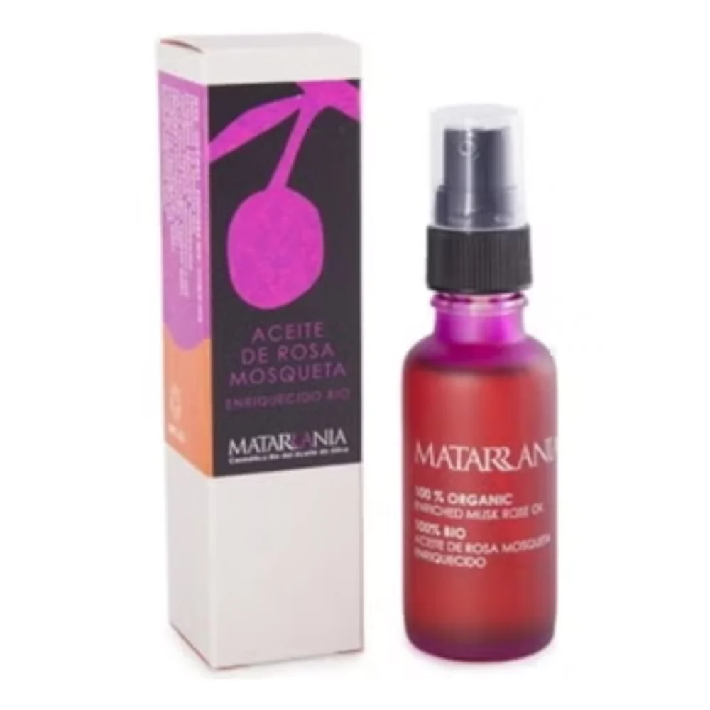 Matarrania Organic Olio di rosa mosqueta arricchito, 30 ml