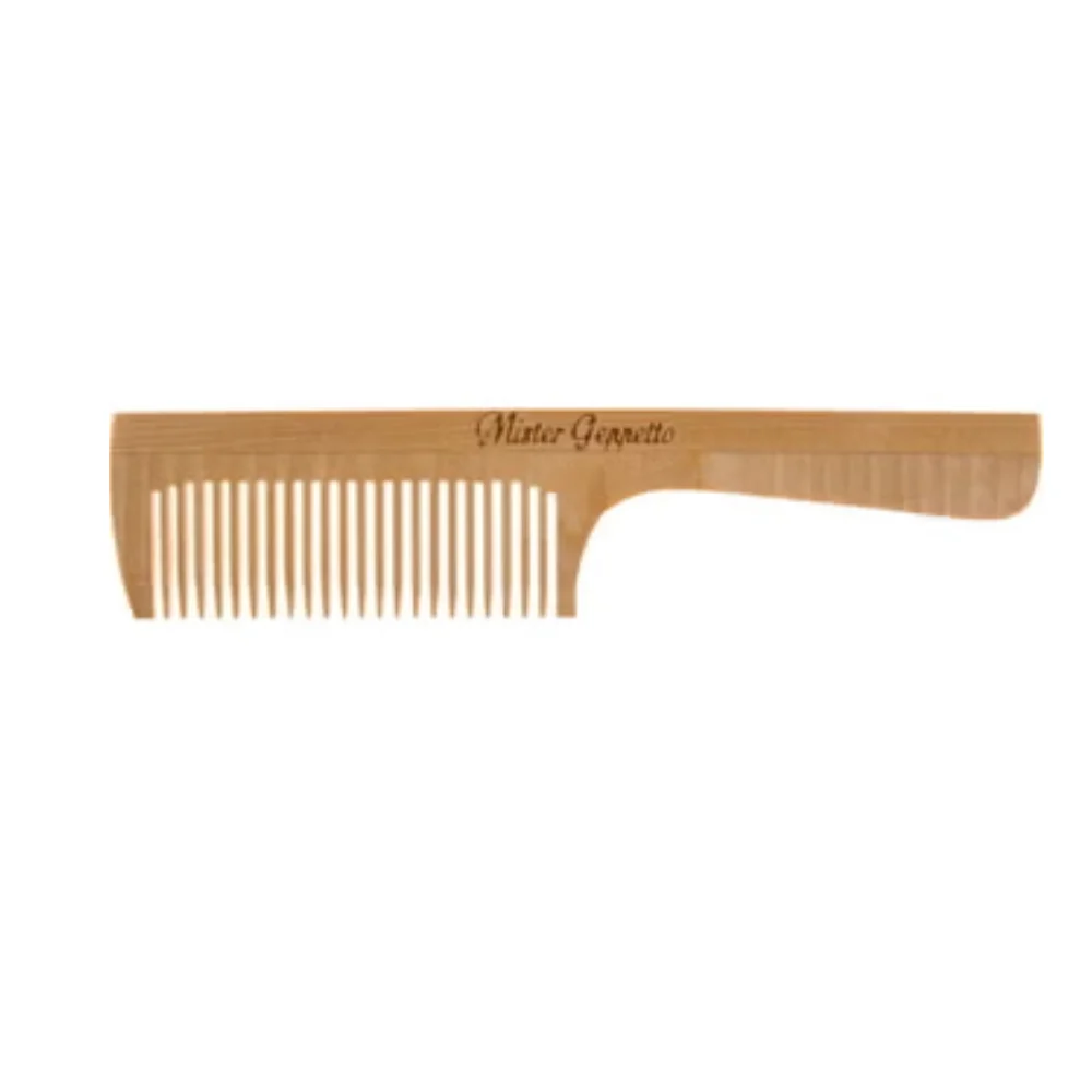 Mister geppetto Pettine in legno, 43x197 mm (con manico sottile)