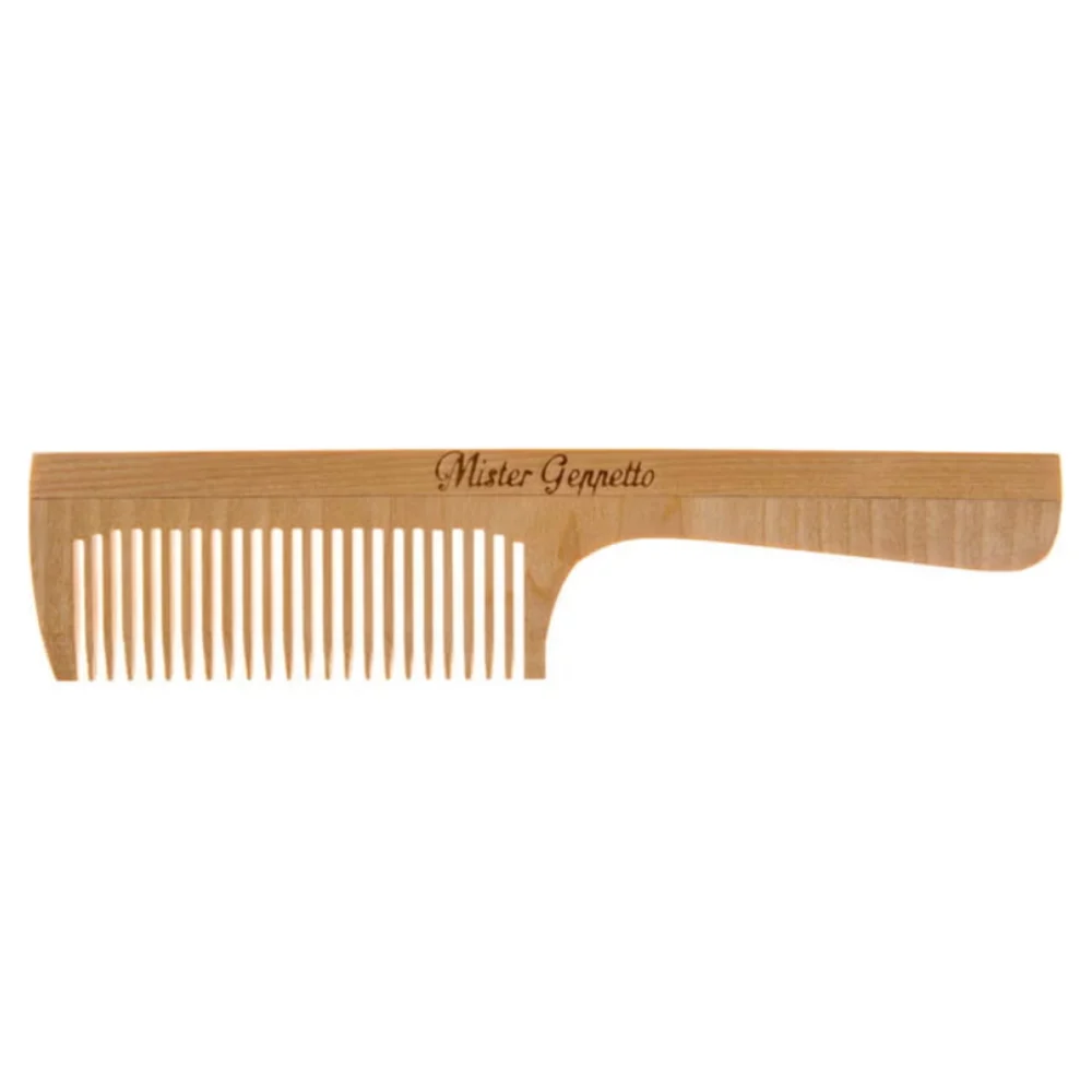 Mister geppetto Pettine in legno, 43x197 mm (con manico spesso)