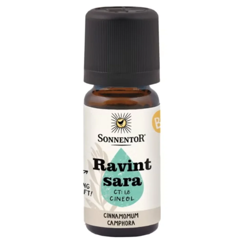 Sonnentor Olio Essenziale di Ravintsara Chemiotipo 1,8 Cineolo Bio, 10 ml