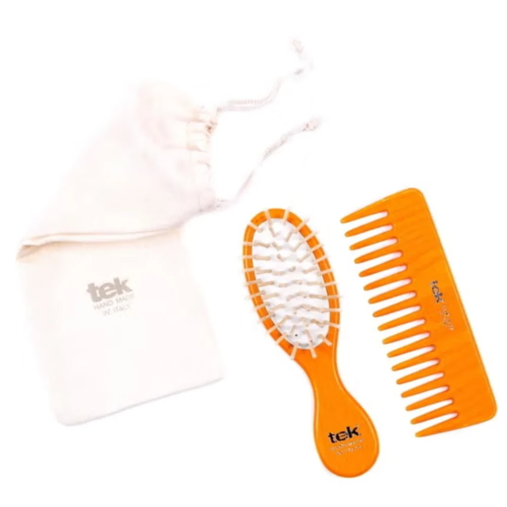 Tek Kit da Borsetta con Custodia in Cotone, Arancioni