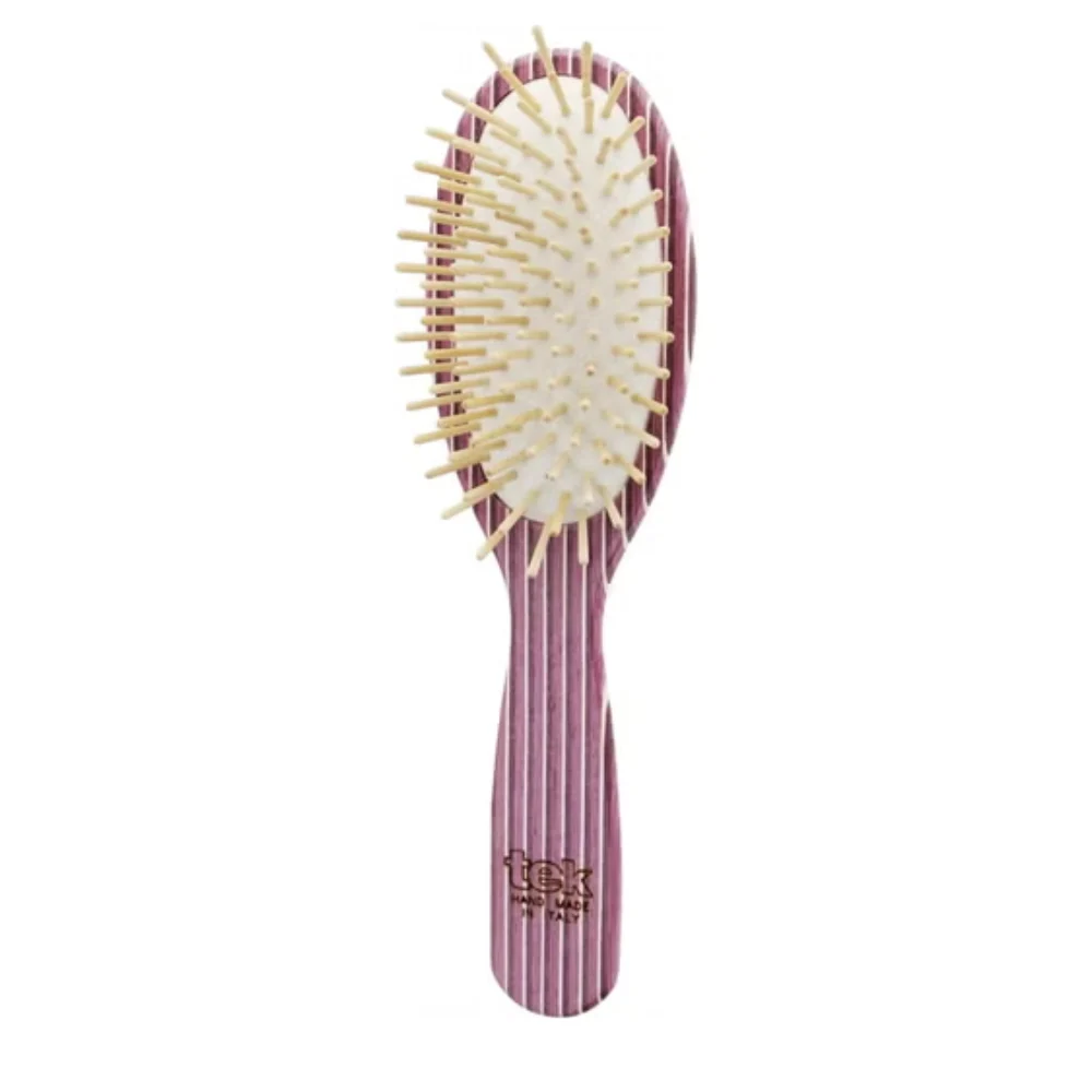 Tek Spazzola Ovale Grande, Bianco/Rosa/Lilla
