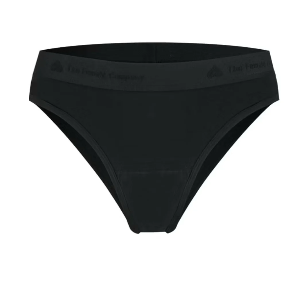 The female company Mutande Mestruali - Cotone Brasiliano Basic Nero Forte, 34