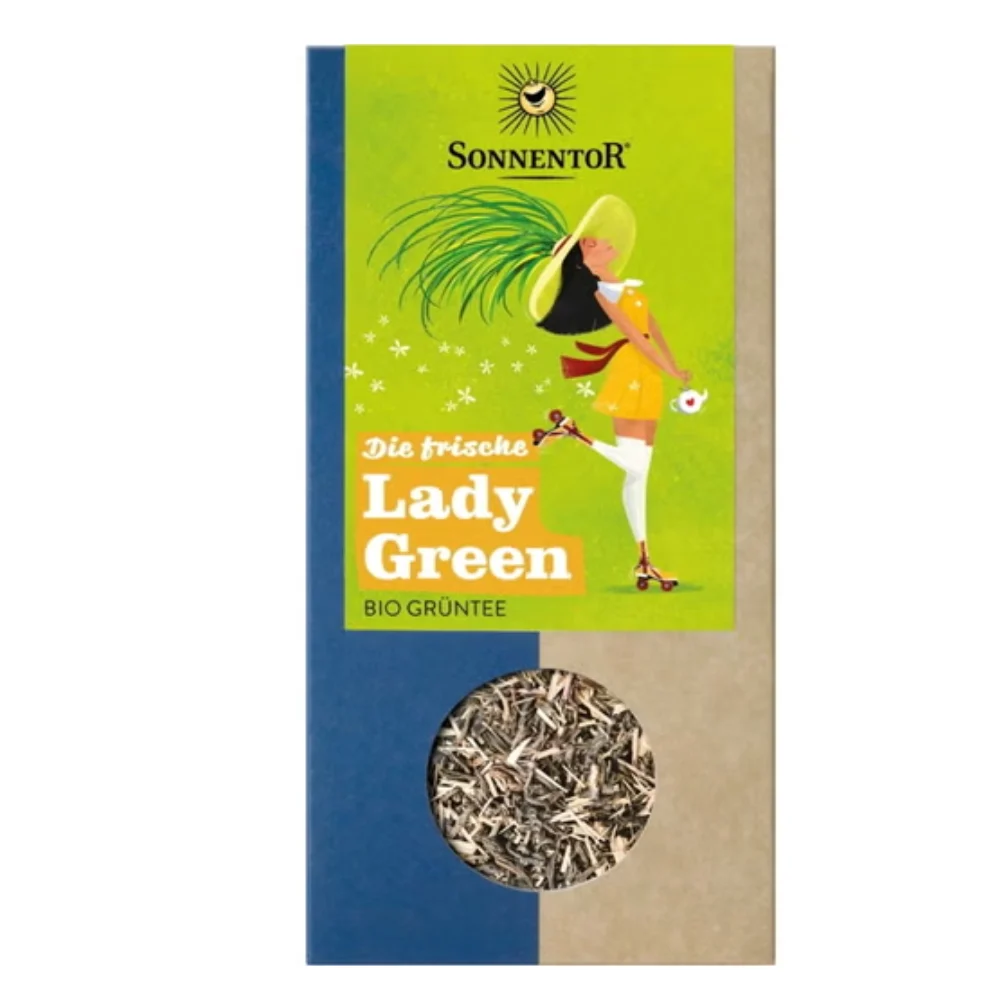 Sonnentor Tè Verde Bio - Lady Green - Il Rinfrescante, sfuso (90 g)