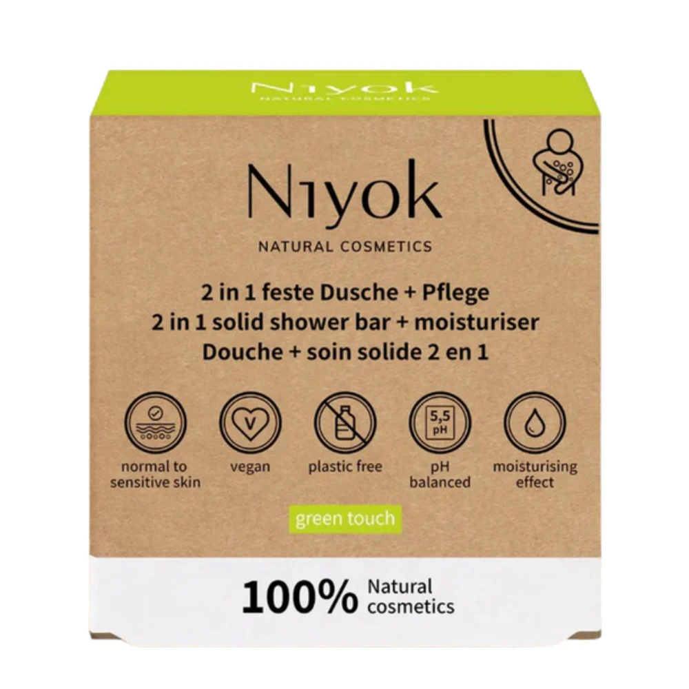 Niyok Shampoo & Balsamo in Formato Solido, Green Touch (80 g)