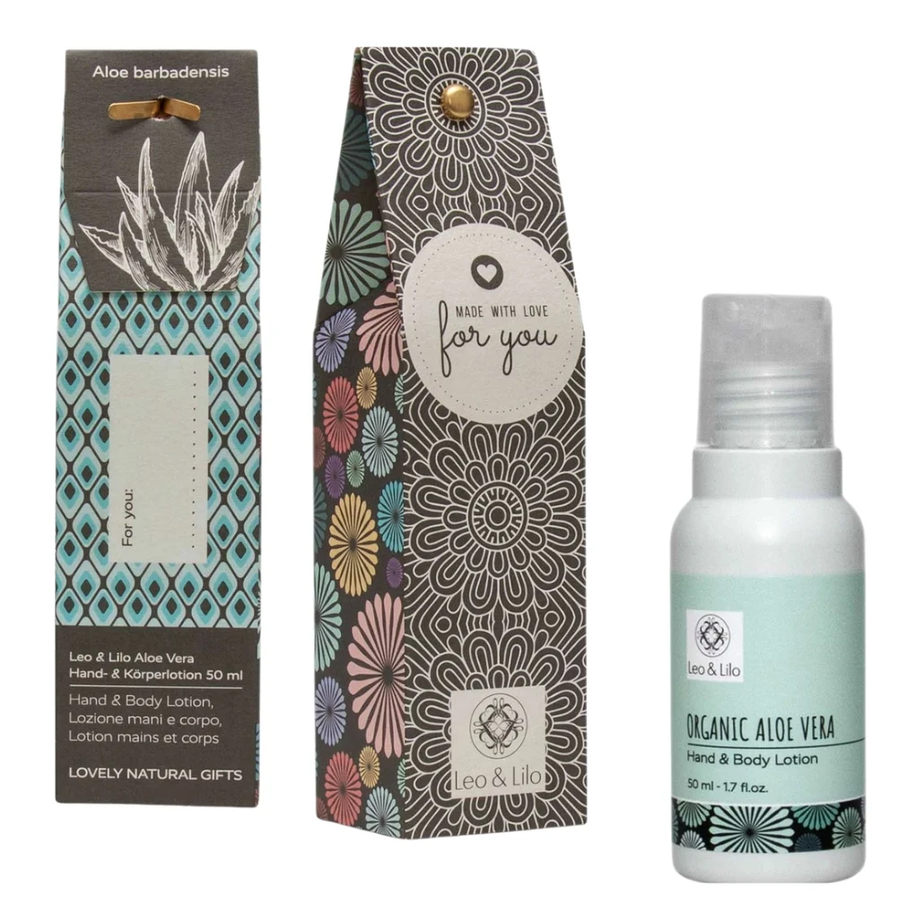 Leo & lilo Lozione Mani e Corpo all'Aloe Vera in Confezione Regalo For you (50 ml)
