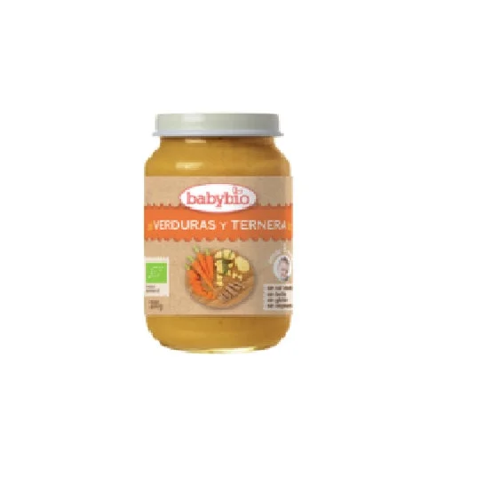 Vaso biologico Babybio 200g di vitello e verdura