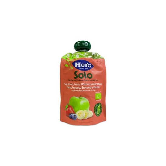 Hero Baby Solo Mela Banana Fragola Mirtillo Bio 100g