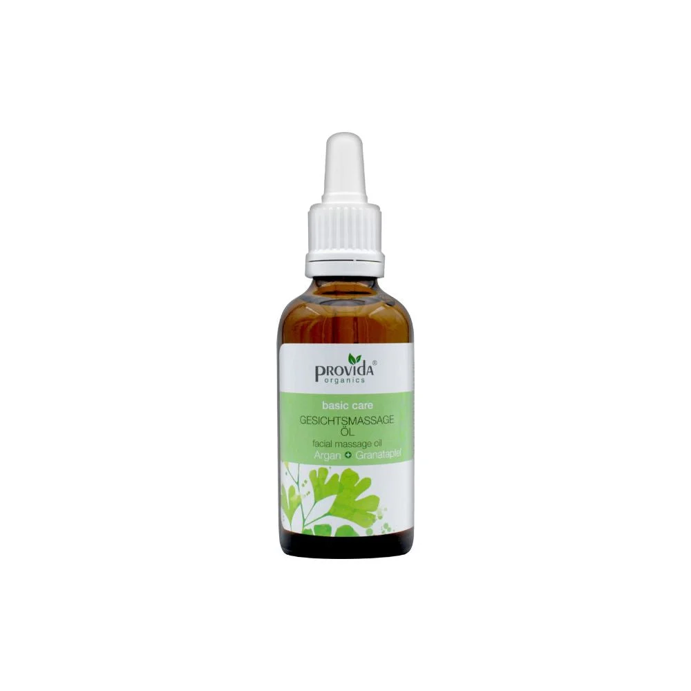Provida organics Olio da Massaggio per il Viso Argan & Melograno, 50 ml