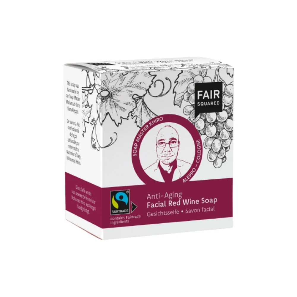 Fair squared Sapone per il viso al vino rosso 2x80g